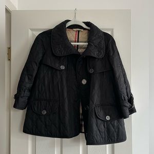 Burberry quilted jacket. Cropped swing shape. Size Medium or 6